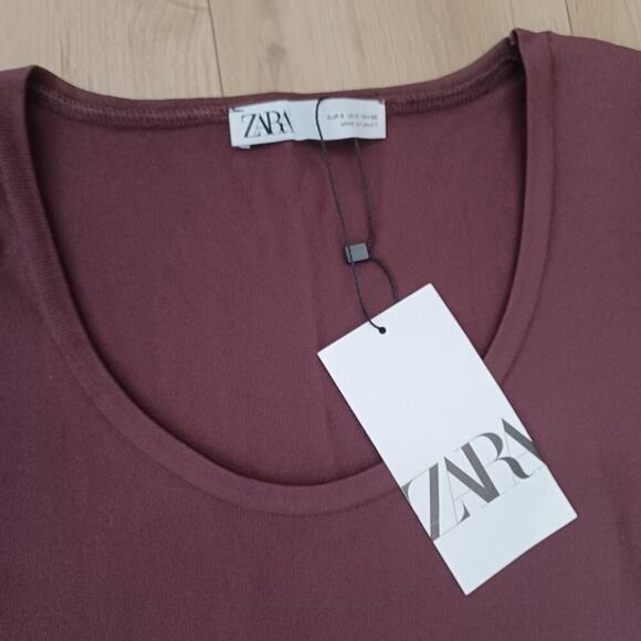 Zara Bodycon Maxi Dress Spiced Apple S NWT - Picture 9 of 11